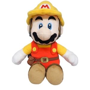 Little Buddy 1731 Super Mario Maker 2 - Builder Mario Plush, 9.5", YellowBuild